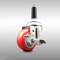 Service Caster 3 Inch 316SS Red Polyurethane Swivel 7/8 Inch Expanding Stem Caster Brake SCC-SS316EX20S314-PPUB-RED-TLB-78 - alternate 4